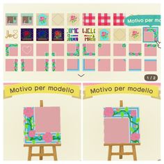 the instructions for how to make a collage with pictures and text on it, including an easel