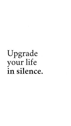 an advertisement with the words upgrade your life in silence