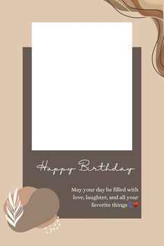 a happy birthday card with an abstract background