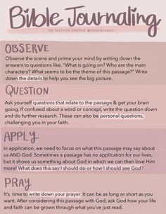 a pink and purple poster with the words bible journaling