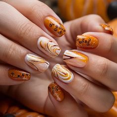 50 Chic Fall Nail Designs For 2024 | Daisily Beauty Foods, Fall Nail, Nail Designs Spring, Cozy Vibes, Cute Nail Designs