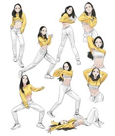 Joongchel kim 17 Dancing Pose Reference, Dancing Pose, Poses Anime, Couple Drawing