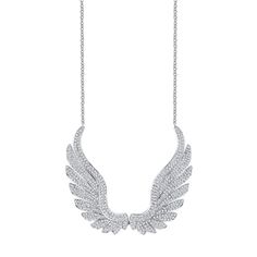 LARGE DIAMOND WING NECKLACE from Anita Ko Angelic Fashion, Anita Ko Jewelry, Wings Jewelry, Wing Jewelry, Anita Ko, White Gold Necklace, Wing Necklace, Girly Pictures, Girly Jewelry