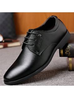 Fashionable And Luxurious Men's Pointed Toe Leather Shoes, For Casual And Formal Occasions, British Style, Breathable Black     Plain    Men Shoes, size features are:Bust: ,Length: ,Sleeve Length: Mens Dress Shoes Black Classy, Business Casual Faux Leather Shoes, Luxury Masculine Semi-formal Dress Shoes, Men’s Dress Shoes Black, Masculine Oxford Shoes For Semi-formal Occasions, Black Men Suits, Luxury Men's Semi-formal Oxford Shoes, Leather Formal Shoes, Black Plain