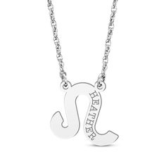 This engravable zodiac necklace makes a perfect gift for this confident and fierce star sign. Sterling Silver Personalize with name of your choosing 16- to 18-inch adjustable rope chain with spring ring clasp Leo Zodiac Sign, Zodiac Sign Necklace, Sign Necklace, Zodiac Necklace, Leo Zodiac, Zodiac Necklaces, Star Sign, Accessories Jewelry Necklace, Rope Chain