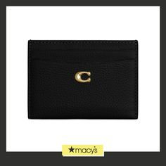 in stock Chic Leather Card Holder With Card Slots, Elegant Black Card Holder For Daily Use, Classic Coach Card Holder, Classic Coach Card Holder For Travel, Elegant Coach Leather Card Holder, Elegant Coach Card Holder With Card Slots, Chic Leather Card Holder For Everyday, Classic Coach Rectangular Card Holder, Classic Coach Card Holder For Everyday Use