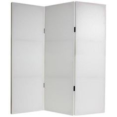 an open white room divider on a white background