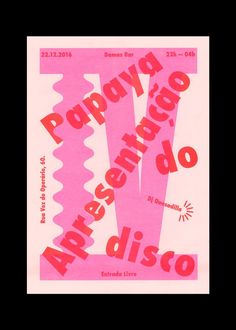 a pink and white poster with the word pop art disco on it's side