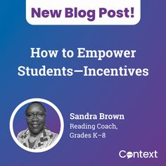 a blue and purple background with the words how to empower students - incentities