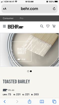 the website for behr's paint is displayed on an iphone screen, and it appears to have been updated