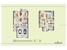 two story house plan with 2 car garages and 3 bedroom apartment floorplan