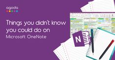 three notebooks with the words things you didn't know you could do on microsoft one note