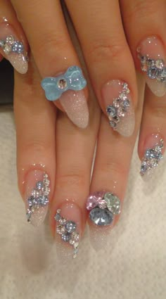 Japanese Nails, Manicure Y Pedicure, Bling Nails, Pretty Acrylic Nails, Love Nails