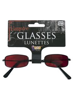 Put on your vamp face this Halloween! Buy the Crimson Vampirism Glasses as accessories this year. The red lenses of these glasses give off an eerie, vampire vibe. Pair these glasses with a long red cape or red lipstick. Become the most stylish vampire at the Halloween party with this classy accessory. Red Vampire, Latihan Yoga, Vampire Costume, نظارا�ت شمسية, Halloween Costume Accessories, Animale Rare, Cool Sunglasses, Eye Wear Glasses, The Vampire