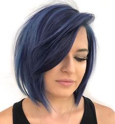 31 Blue Looks to Brighten Your Day - Color - Modern Salon Perfect Blonde Hair, Haircut Styles For Women, Short Haircut Styles, Bob Haircuts For Women, Hair Pictures, Hairstyles Haircuts, Bobs Haircuts