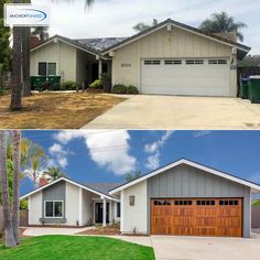 before and after photos of a house in california