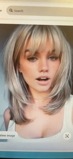 Trendy Mid Length Haircuts With Layers, Mid Length Hair With Layers And Fringe, Ash Blond, Mid Length Bobs, Medium Length Hair With Bangs, Long Layered Bob, Angled Bobs, Straight Hair Cuts, Mid Length Hair With Layers