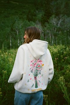 fall is just around the corner. be ready for hoodie season with your new favorite hoodie 🍁🤍 Birthday Hoodies, Hoodie Aesthetic, Cute Preppy Outfits, Stylish Clothes, Embroidered Hoodie