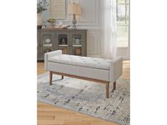 Briarson Beige/Brown Storage Bench - Ornate Home Entryway Benches, Tufted Seat Cushion, Accent Storage, Ornate Furniture, White Furniture, Ashley Furniture, Extra Seating, Beige Brown, Seat Cushion