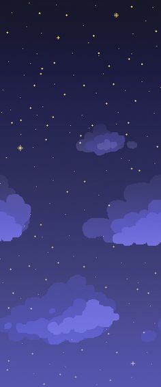 the night sky is full of stars and clouds