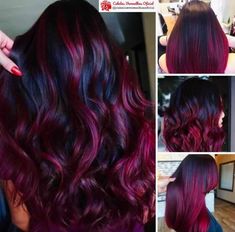 Black Cherry Hair Color, Black Cherry Hair, Hair Color Idea, Cherry Hair Colors, Hair Color Plum, Wine Hair, Cherry Hair