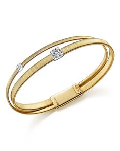 Gold Double Band Bracelet For Formal Occasions, Gold Double Band Bracelets For Formal Occasions, Marco Bicego, Gold Bracelets, Bracelet Online, Bracelet Jewelry, Crossover, Diamond Bracelet, Gold Bracelet