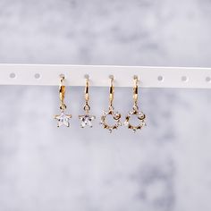 STARS & MOON HUGGIE HOOPSThe perfect ~celestial~ addition to your earring collection• 18k gold-plated brass• CZ stonesFind us on social media:instagram.com/thepaperberryshop/facebook.com/thepaperberryshop/