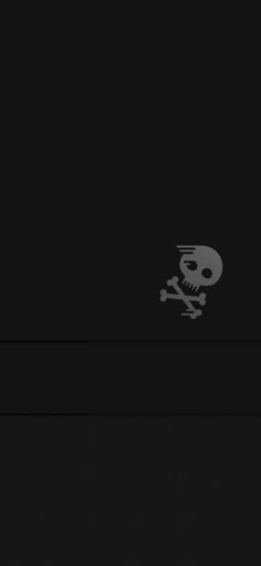 a skull and crossbones on a black background