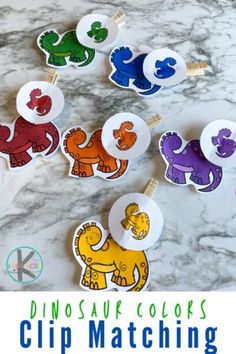 these dinosaur clip matching game is perfect for toddlers to practice their numbers and counting skills