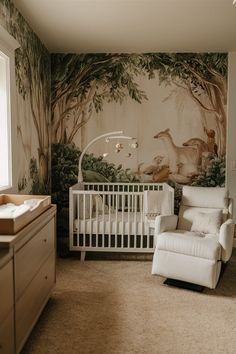 Best Gender Neutral Nursery Themes Nursery Room Woodland Theme, Modern Gender Neutral Nursery, Woodland Creatures Nursery