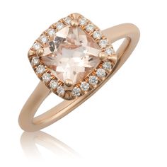 Natural Morganite 1.15 carats set in 14K Rose Gold Ring with 0.15 carats Diamonds Pink Stone Engagement Rings, Expensive Engagement Rings, Mexican Fire Opal Ring, Purple Sapphire Ring, Rhodolite Garnet Ring, Pink Engagement Ring, Morganite Gemstone, Pink Tourmaline Ring, Pink Sapphire Ring