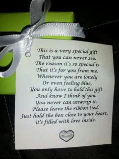 this is a very special gift that you can never see the reason it's so special