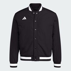 adidas  Dugout Coaches Jacket (Gender Neutral) - Black | Free Shipping with adiClub | adidas US Coach Jacket Men, Coaches Jacket, Lock Logo, Batting Cages, Adidas Shop, Coach Jacket, Baseball Softball, Adidas Online, Athletic Wear