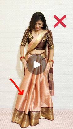 Wedding Saree Styles, Banarasi Saree Blouse Design Back, Blouse Design For Pattu Saree, Dress From Saree Ideas, Saree Draping Ideas, Sari Draping Styles, Saree Dress Design Ideas, 2024 Tips, Banarasi Saree Blouse