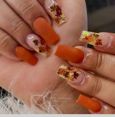 Fall Nail Design, Fall Nail Ideas, Romantic Nails, Nail Design Ideas, Nails 2023, I Love Nails, Orange Nails, Autumn Nails