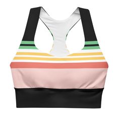 This multi-sport crossover sports bra is perfect for watersports or any sport. The compression fabric along with double-layered front and shoulder straps ensures great support while swimming, surfing or running. Wear it in the water, under a rashguard, or on the beach. The Swim Bra is made from water-friendly fabric which makes it perfect for all your water sports activities! Wear it by itself, or wear it under a rashguard swim shirt. UPF 50 sun protection, chlorine-resistant, saltwater friendly Sporty Sports Bra With Built-in Padding For Summer, Sporty Compression Swimwear For Water Sports, Multicolor Breathable Activewear For Training, Multicolor Breathable Athleisure Activewear, Sports Compression Swimwear With Breathable Fabric, Sports Swimwear With Compression Fit And Moisture-wicking Feature, Breathable Compression Swimwear For Sports, Sports Compression Swimwear, Breathable, Breathable Multicolor Sportswear Activewear