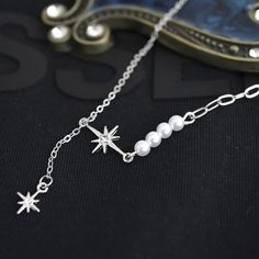 Material: Titanium steelNecklace length: 40cm ( 15.7 inches )Extension chain: 6cm ( 2.4 inches ) Silver Alloy Chain Necklace With Pearl Chain, Silver Stainless Steel Necklace With Pearl Chain, Style Hip Hop, Women's Jewelry Sets, Chain Fashion, Estilo Hip Hop, Earrings Women, Steel Necklace, Rings Necklaces