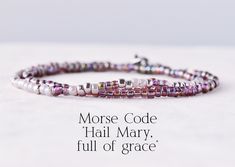 Christian Bracelet - Religious Gift for Women - Bible Verse Gift for Her If you're looking for a special and meaningful gift, this Morse Code Wrap Bracelet is the perfect choice. This bracelet features a bible verse in Morse code, making it a powerful and thoughtful message of faith. The wrap design is both stylish and comfortable, and the adjustable closure ensures a perfect fit. Whether you're treating yourself or someone else, this beaded bracelet with a secret message is a beautiful reminder Spiritual Single Strand Beaded Bracelet As Gift, Spiritual Single Strand Beaded Bracelets As Gift, Spiritual Single Strand Bracelet Gift, Spiritual Single Strand Bracelet For Gift, Spiritual Single Strand Bracelet As Gift, Spiritual Adjustable Beaded Bracelets For Anniversary, Adjustable Spiritual Beaded Bracelets For Anniversary, Morse Code Jewelry, Graduation Gifts For Sister