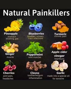 Here’s some Natural Painkillers👇🏽  #healthfood #healthyfood #healthy #health #healthylifestyle Nerve Pain Remedies, Cloves Benefits, Natural Pain Killers, Nerve Health, Painkiller, Healing Food, Healing Herbs