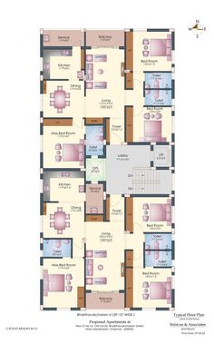 Rendered Floor Plan, Building Layout, House Floor Design, Model House, Duplex House Design, Cad File, Apartment Plans, Carpet Sale, Duplex House