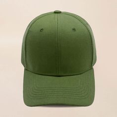 Crown Circumference : 23" (Adjustable) Crown Height : 4.25" Brim Height : 3" Material : 100% Polyester Plain Baseball Caps, Plain Caps, Crown Heights, Green Hat, Hat Cap, Baseball Cap, On Sale, Crown, Baseball