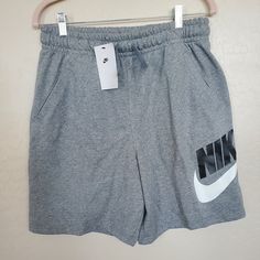 Gray Sportswear Club Shorts With The Logo On The Side By Nike. Shorts Are Made Of Soft Fleece. Elastic Waistband And Drawcord To Adjust Fit. Side Pockets. Comfortable. Nwt Standard Relaxed Fit. Boys Size X-Large (+). Lightweight Comfort. Material Is Made Of 80% Cotton And 20% Polyester. Pockets Are Made Of 100% Cotton. New Excellent Condition. Nike Soccer Shorts, Boys Nike Shorts, Club Shorts, Nike Basketball Shorts, Nike Pro Shorts, Black Athletic Shorts, Nike Bottoms, Soccer Shorts, Nike Dri Fit Shorts