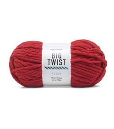 red ball of yarn on white background