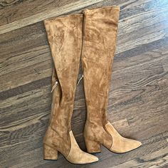 Over The Knee Chestnut Suede Boots From Goodnight Macaroon. Size 9. Never Worn, Great Condition! Brown Closed Toe Knee-high Boots For Fall, Fall Suede Boots With Closed Toe, Fall Suede Closed Toe Boots, Suede Boots For Fall With Closed Toe, Suede Closed Toe Boots For Fall, Beige Closed Toe Heeled Boots For Fall, Chestnut Suede Boots, Boots Knee High, Suede Boots Knee High