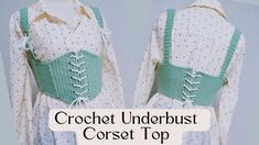 an image of crochet underbust corset top