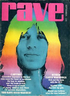 the cover of rave magazine with an image of a man's face