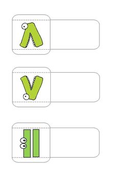 the letter v worksheet is cut out and placed on top of each other