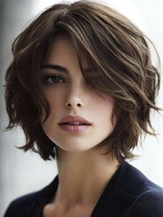 Fine Hair With Bangs, Short Light Brown Hair, Thick Hair Short, Fine Hair Bangs, Medium Length Hair Straight, Bob Haircuts For Fine Hair, Balayage Long Hair, Choppy Bob Haircuts, Shaggy Short Hair