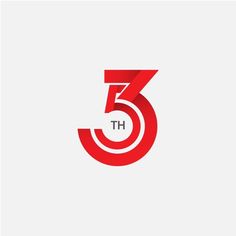 the number five logo is red and white