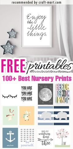 the free printables for baby nursery prints are great to use on walls and furniture